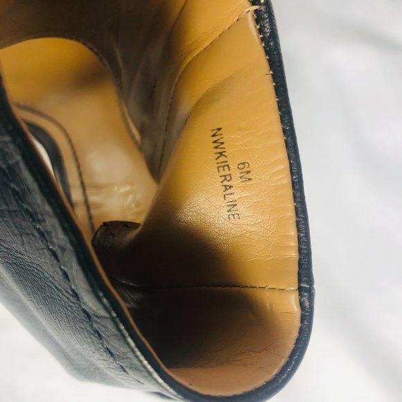 Black Nine West Sandal Ankle strap with Silver Heels 6M - Picture 5 of 12